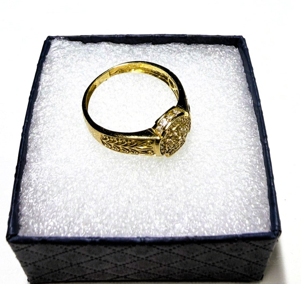 Anillo de Hombre en Oro 10K — Modelo 01