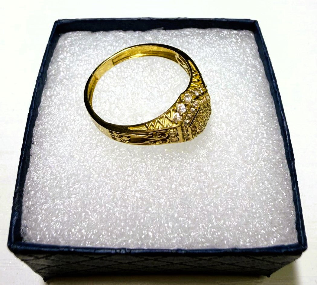 Anillo de Hombre en Oro 10K — Modelo 04