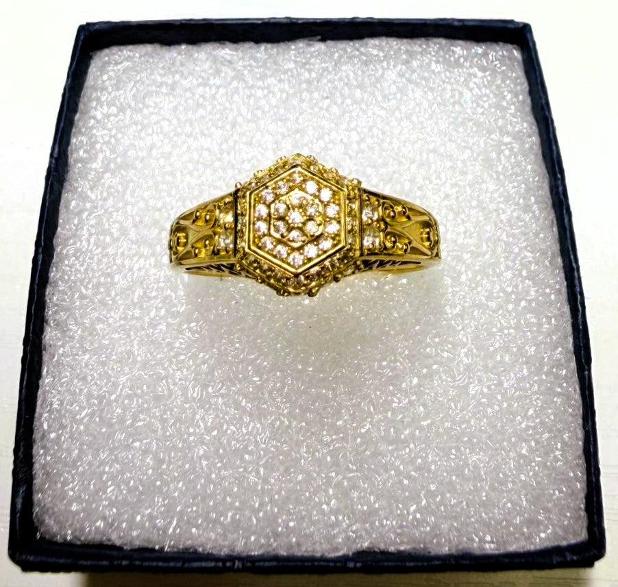 Anillo de Hombre en Oro 10K — Modelo 04
